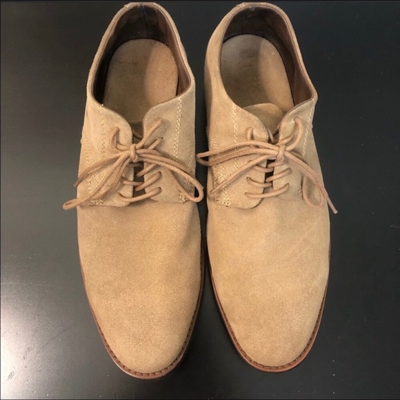 Buks by Walk Over Mens Tan Suede Oxford Shoes - Picture 1 of 9
